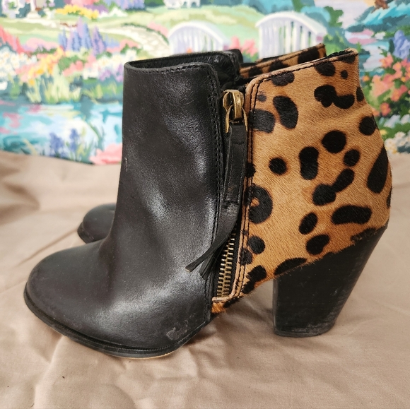 Aldo brushed hair cheetah leather boots - Picture 4 of 5